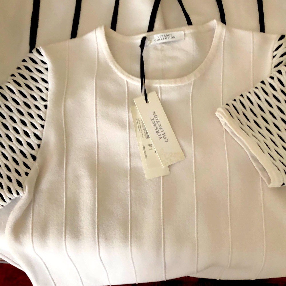 Versace white knit dress size 46